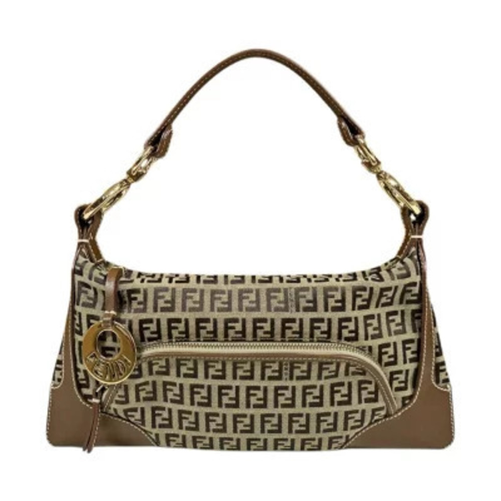 Fendi Zucchino Handbag canvas brown